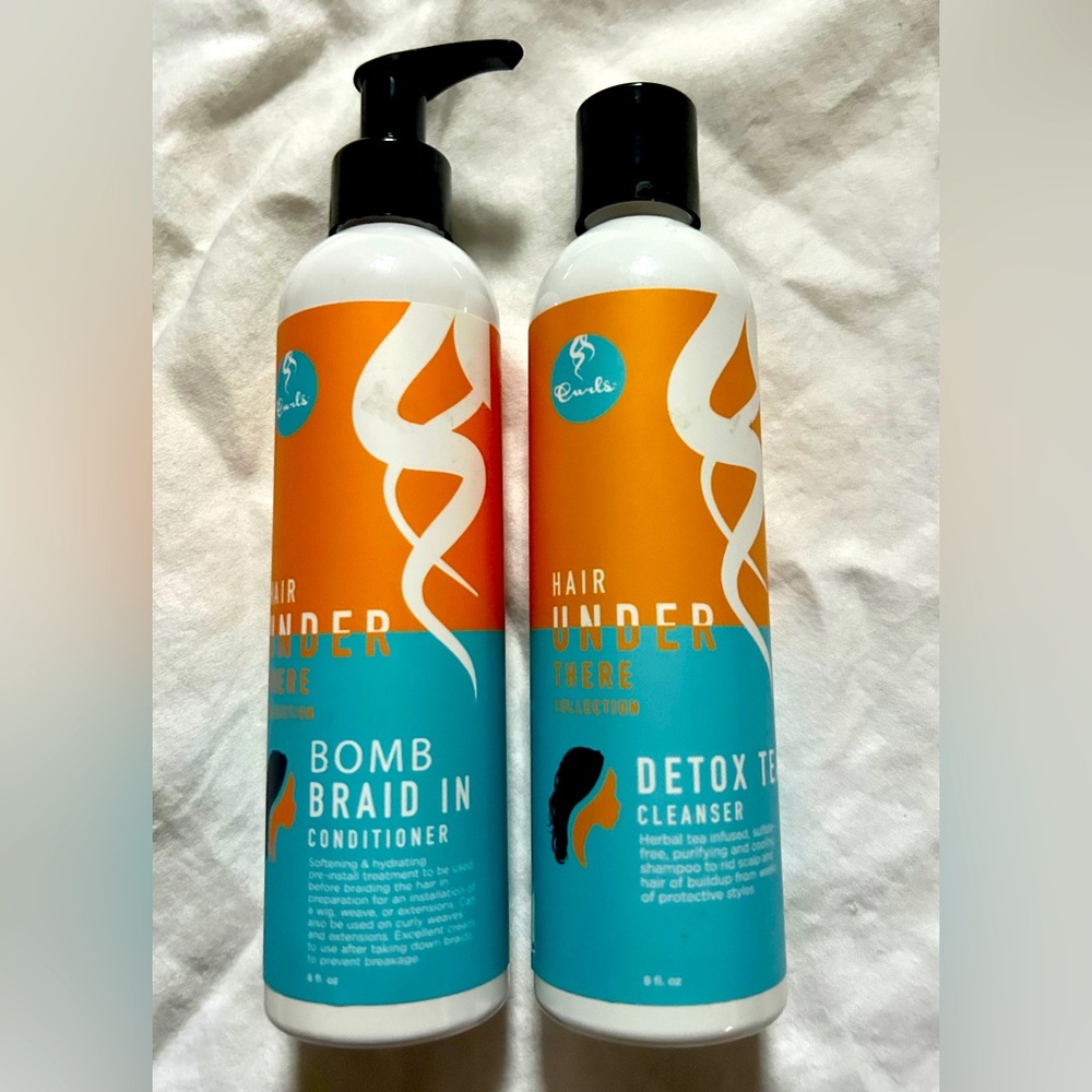 BUNDLE Hair Under There Bomb Braid in Conditioner Detox Cleanser Curly Hair